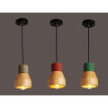 Suspension en bois nordique E27 Lampe à suspension décorative pour lustre